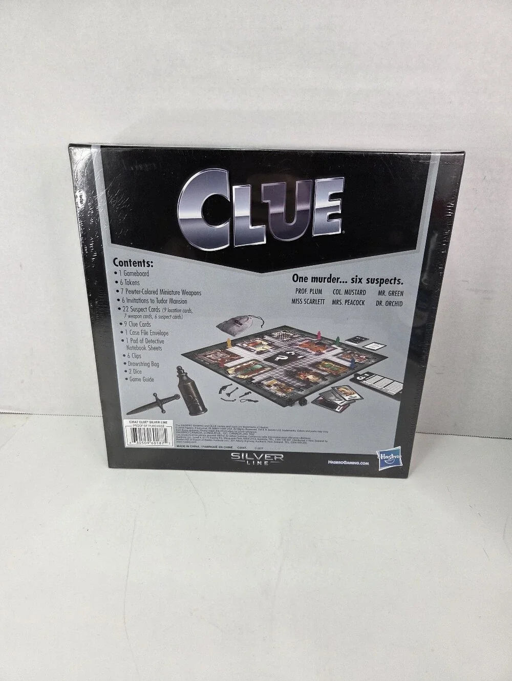 Clue Silver Line Edition Board Game Hasbro, NEW SEALED